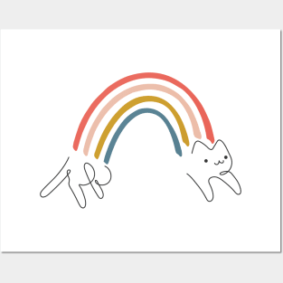 Rainbow cat Posters and Art